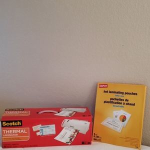 Heat Laminator w/Laminating sheets